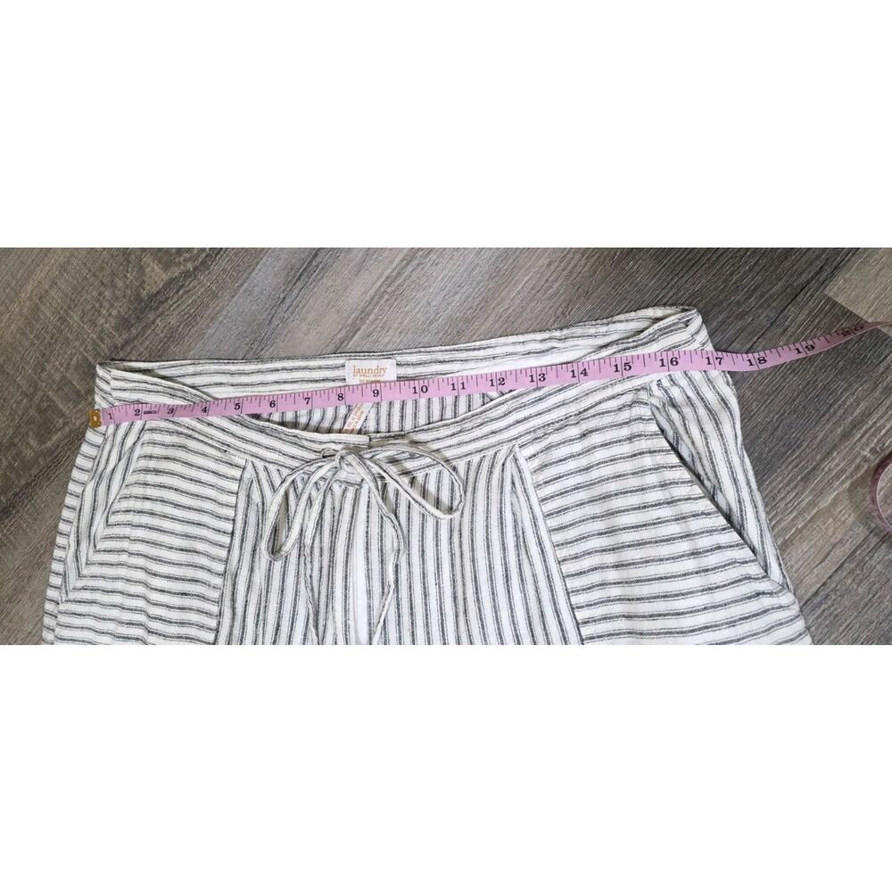 Laundry By Shelli Segal Striped White Beach Linen Lounge Pants Women's Size 10 - Picture 9 of 9